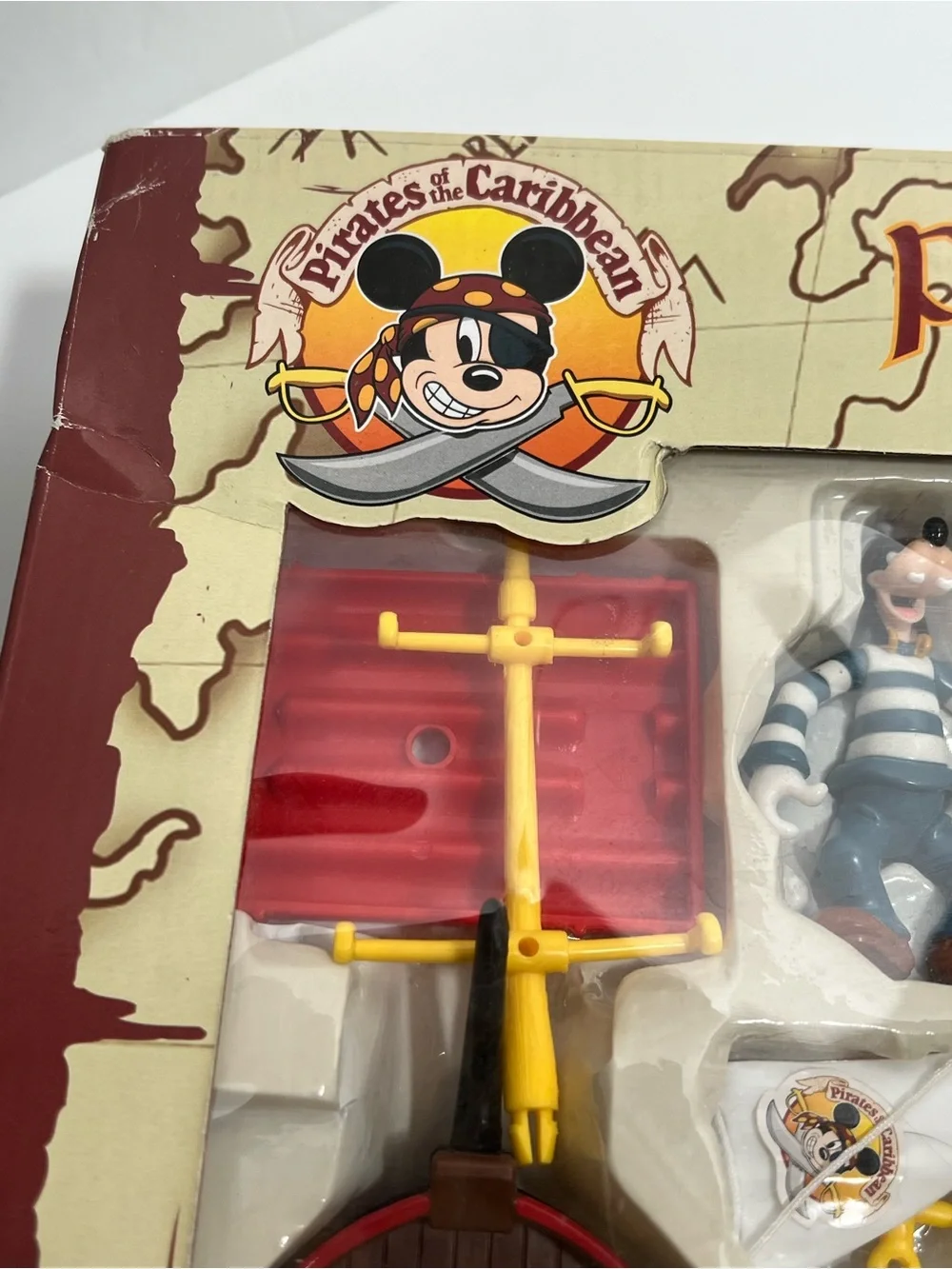 Disney Pirates of the Caribbean Mickey Mouse Pirate Ship Deluxe Playset Vintage,